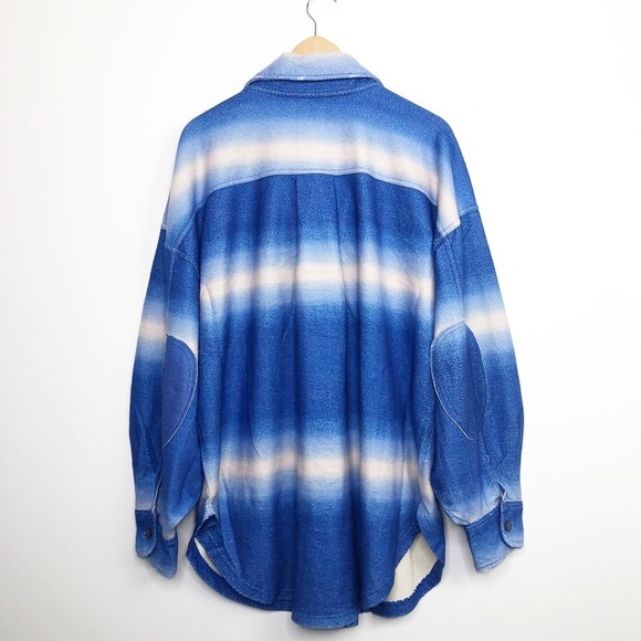 FREE People blue printed, Ruby Shacket. - Picture 10 of 12